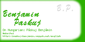 benjamin paskuj business card