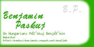 benjamin paskuj business card